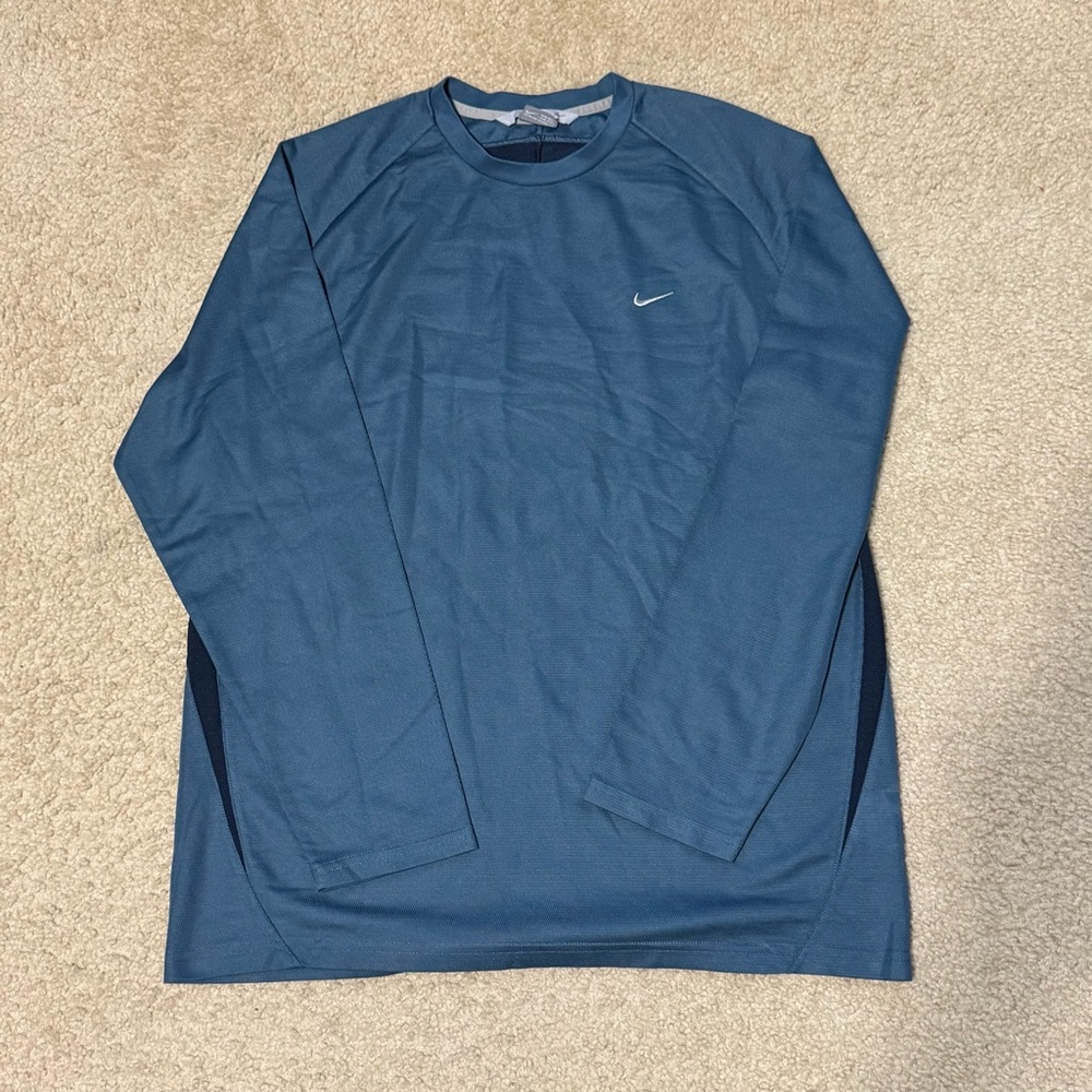 Nike Men's Blue Long Sleeve Shirt